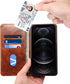 SINIANL Compatible iPhone 12 Pro Max Leather Wallet Folio Case with Magnetic Closure and Kickstand Card Slots