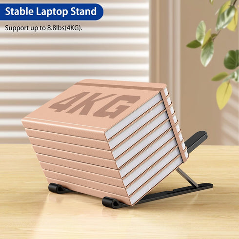 BESIGN LS01 10-14" Pro Ergonomic Laptop Stand, Plastic Laptop Riser, Portable and Adjustable Notebook Computer Holder