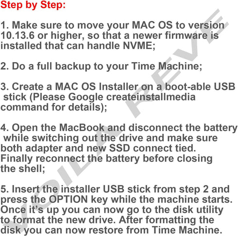 M.2 NVME SSD Convert Adapter for MacBook Air Pro Retina Mid 2013-2017, NVME/AHCI SSD Upgrade Kit