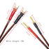 XMSJSIY HIFI OFC Speaker Wire with Spade to Banana Plug Jumper Cable, 4 Banana to 4 Y-shaped Fork Plug (2M)