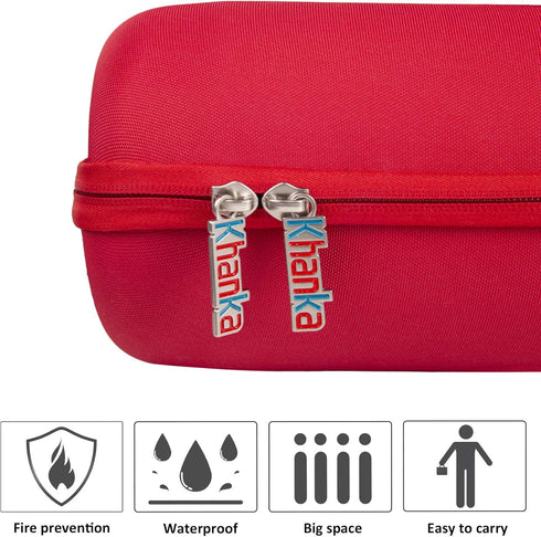 Khanka Hard Travel Case for JBL Charge 4 / Charge 5 Portable Waterproof Bluetooth Speaker (Red)