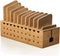 Prosumer's Choice 10 Device Bamboo Cell Phone Charging Station Dock, Clutter Organizer for Multiple Devices