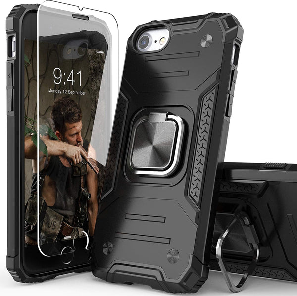 Shockproof Drop Test Case for iPhone SE 2020 with Screen Protector, Lightweight Protective Cover for iPhone 6/6s/7/8/SE