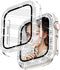 Bling Case with HD Screen Protector for Women, Compatible with Apple Watch 40mm, Diamond Protective Face Cover, PC