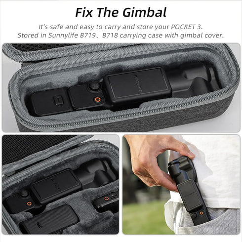 Gimbal Protector for DJI Osmo Pocket 3 Camera, Scratch-Resistant Shell & Lens Cap for Pocket 3