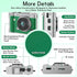 Dienspeak Y2K 2K 16GB Pocket Mini Camera, Retro Keychain Digital Camera with Leather Body, Small Portable HD Video