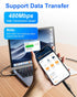 USB to USB C and Lightning Cable 6FT - Nylon Braided 2 in 1 Charging Cord for iPhone 15, Android Phones