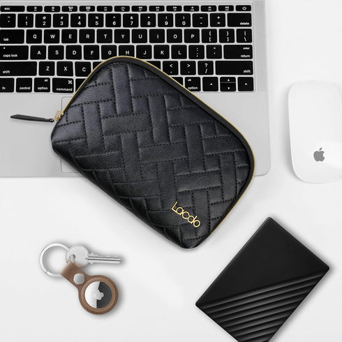 Lacdo Portable Tech Organizer Pouch Bag Case for Electronics Accessories, MacBook Laptop Chargers, Cables, Power Bank,