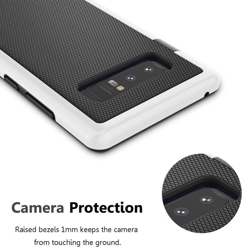 Jeylly Galaxy Note 8 Case, Slim Hybrid Impact Rugged Soft TPU & Hard PC Bumper Cover for Samsung Galaxy Note 8 - Black