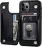 ONETOP Wallet Case for iPhone 12/12 Pro - PU Leather Kickstand Card Holder, Double Magnetic Clasp