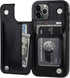 ONETOP Wallet Case for iPhone 12/12 Pro - PU Leather Kickstand Card Holder, Double Magnetic Clasp