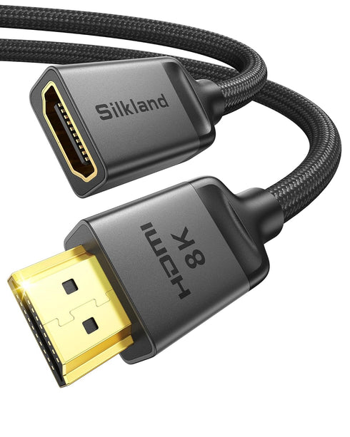 Silkland 8K HDMI Extension Cable 10FT/3M HDMI Extender 2.1, 8K@60hz 4K@120hz HDMI