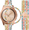 Dsytom Compatible with Samsung Galaxy Watch 42mm Band - 20mm Jewelry Watchband & Bezel Ring Cover
