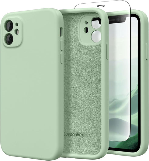 for iPhone 11 Phone Case, Compatible with MagSafe, Full Camera Protection, Slim Shockproof Case - Light Cyan