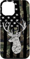 American Flag Whitetail Buck Camouflage Deer Hunting Case for iPhone 12 mini