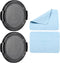 PATIKIL Camera Lens Cap, 2 Pack Sides Pinch Front Lens Cover with Microfiber Cleaning Cloth for 52mm Thread Universal