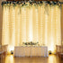Tao-Ge 10ft 10ft x Champagne Sheer Tulle Backdrop Curtains with Lights String for Party Wedding Wrinkle Free Curtain