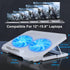 Laptop Cooling Pad with Adjustable Height, Two 5.1 Inches Fans, Suitable for 12"-15.6" Laptops (White)