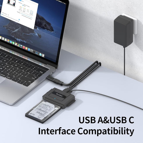 USB 3.0 to SATA IDE Adapter, External IDE Hard Drive Adapter for 2.5/3.5 inch HDD/SSD, IDE/SATA Converter Kit