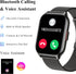 Popglory Smart Watch, 2.01'' with AI Voice Control, Answer/Make Calls, Blood Pressure/SpO2/Heart Rate Monitor, Fitness
