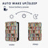 kwmobile Summer Case Compatible with Kobo Clara BW/Colour Case - eReader Cover - Library Blue/Green/Dark Pink