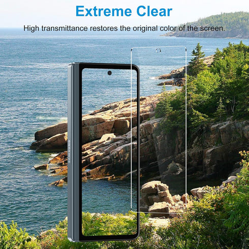 LYWHL 2-Pack HD Clear Tempered Glass Screen Protector for Samsung Galaxy Z Fold 4 5G, 6.2 Inch, Anti-Scratch, Easy