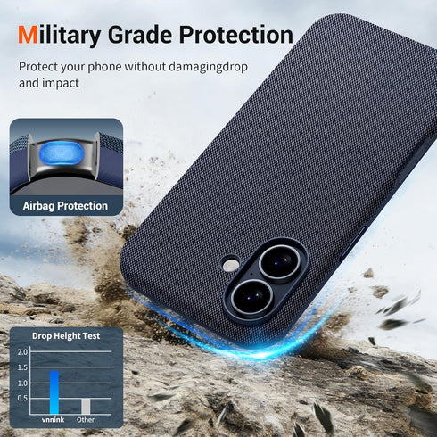 vnnink 17 17, Magnetic for iPhone Case (Compatible with MagSafe) (Camera Control Button) Technical Fabric Nylon Phone