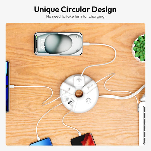 NTONPOWER Travel Power Strip with USB Ports, 3 Outlet and 3 USB (1 USB C), 5 ft Extension Cord, Compact for Home Office