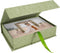 Photo Storage Box 5x7 - Linen Memory Box for Storing Photos, Pictures, Certificates, Scrapbooking Supplies, Keepsakes,