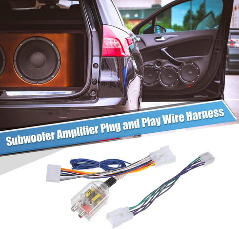 X AUTOHAUX 1 Set 1987-1995 Radio Amp Subwoofer Amplifier Plug Play Wire Wiring Harness Adapter Inline Converter