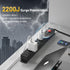 KF 6 Outlet Metal Wall Mount Power Strip, 2200J Surge Protection, 15A/1875W with Upgraded Switch and 12FT Cord