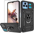 T-Mobile REVVL 6 5G Case with HD Screen Protector, Black Military Grade 360° Rotation Ring Kickstand for Revvl 6X 5G.