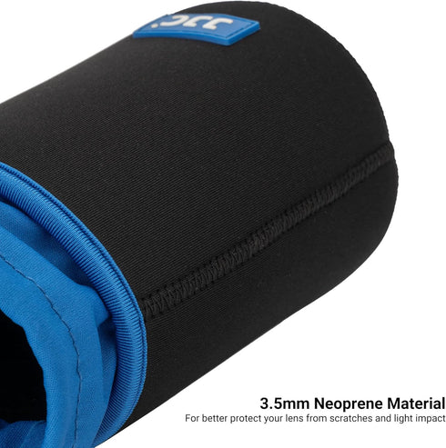 JJC Drawstring Neoprene Camera Lens Pouch Case, Protective Bag for DSLR Mirrorless Lenses Up to 3.9 x 11.0"