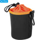 PATIKIL Camera Lens Bag, 2 Pcs 3.5" ID x 5.5" H Drawstring Pouch, Thick Neoprene, Black Orange
