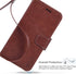 Arae Wallet Flip Cover Case with Card Holder for iPhone 12/12 Pro (6.1"), Brown
