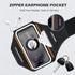 Phone Armband for Running, 3D Design Cell Phone Armband with Zipper Pocket for Earbuds, Water Resistant Sport Arm Band