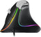 Nulea M504 Wired Vertical Mouse, USB Optical Ergonomic Mouse with 4 Adjustable DPI, 11 RGB Backlight Modes, Black