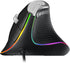 Nulea M504 Wired Vertical Mouse, USB Optical Ergonomic Mouse with 4 Adjustable DPI, 11 RGB Backlight Modes, Black