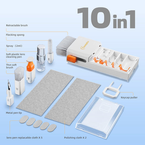 Laptop Screen Keyboard Cleaner Kit, Electronics Cleaning Tool for MacBook iPad iPhone Pro, Compact Brush Tool for
