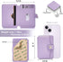 M-Plateau Phone Wallet Stick on Card Holder with Slim 3M Sticker for iPhone 14 Pro Case and Most Smartphones (Lavender)