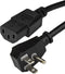 StarTech.com 10ft (3m) Computer Power Cord, Flat NEMA 5-15P to C13, 10A 125V, Black Replacement AC Power Cable - UL