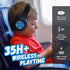 PowerLocus PLED Kids Bluetooth Headphones, Wireless Headphones with LED Lights, 74/85/94dB Safe Volume, Micro SD, AUX