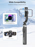 Selfie Stick & Phone Tripod, All in 1 with Remote, Travel Stand for Video Recording, Live Streaming, Compatible with
