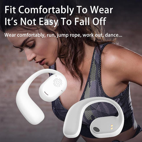 Open Ear Headphones, Wireless Bluetooth 5.3 Earbuds with LED Display Charging Case, Sport Design for Running Fitness