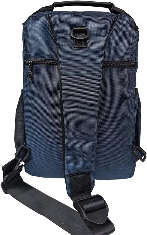 Backpack Large Sling Bag Laptop Cross Body Messenger Bag Shoulder Travel Rucksack (C- Blue)