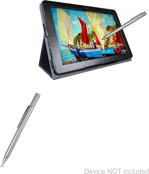 BoxWave Stylus Pen for Simbans PicassoTab 10 - FineTouch Capacitive Stylus, Metallic Silver