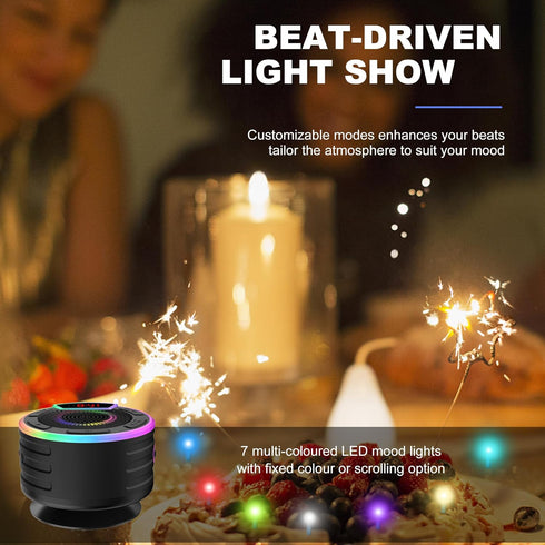 Bluetooth Speakers, IPX7 Waterproof Shower Speaker with LED Display, FM Radio, Suction Cup, Built-in Mic, Best Gifts