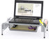 Simple Houseware Metal Desk Monitor Stand Riser with Organizer Drawer, Silver