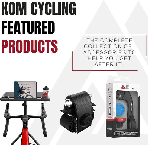 KOM Cycling Edge Universal Phone Adapter - Attach Smartphone to Any Bike Mount, Quarter Turn Adhesive Adapter