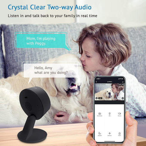 LaView Smart Indoor Security Camera (2 Pack), 1080p HD Baby Monitor with Motion Detection, Two-Way Audio, Night Vision